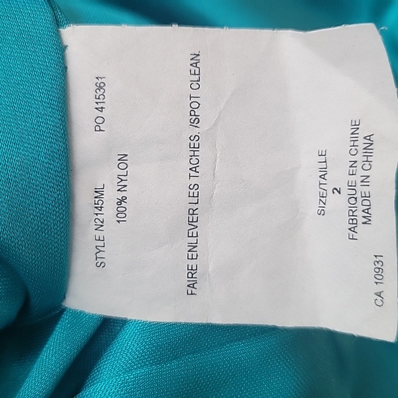 Sue Wong Nocturne Women's Dress Sequins and Beans Size 2 Teal Green 💚 - Picture 9 of 9